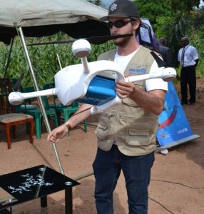 Unicef, drone, transport av blodprøver i Afrika